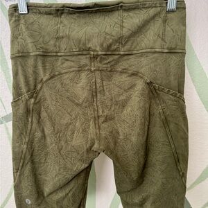 lululemon athletica Olive Green High-Rise Bike Shorts